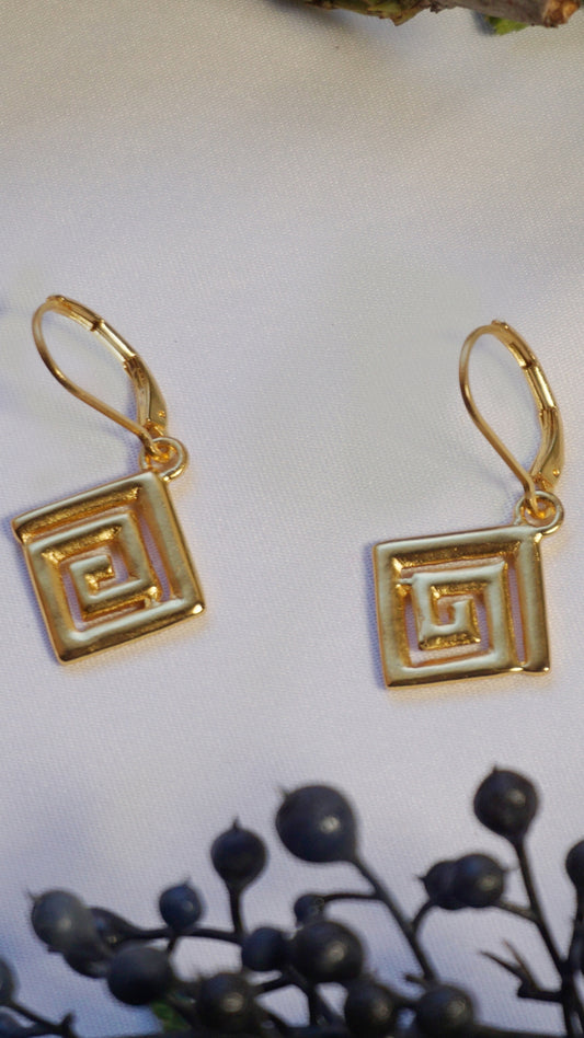 24k Greek Goddess Small Earrings